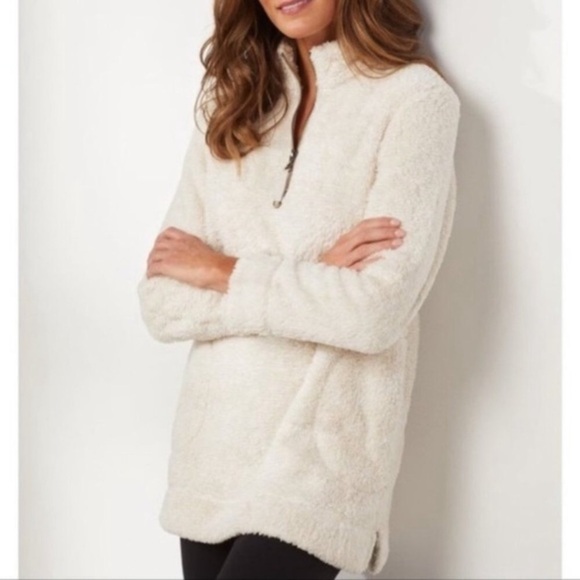 Soft Surroundings Luxe Sherpa Pullover Sz XS - Picture 1 of 12